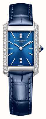 Baume & Mercier Women's Hampton Quartz Blue Dial / Blue Leather Strap M0A10709