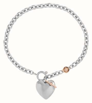 Olivia Burton Classic Knot Heart Silver Bracelet 24100035