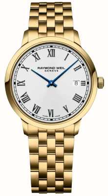 Raymond Weil Toccata (39mm) White Dial / Gold Stainless Steel Bracelet 5485-P-00359