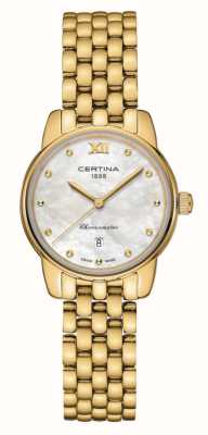 Certina DS-8 Quartz (27.5mm) Mother of Pearl Dial / Gold PVD Stainless Steel C0330513311800