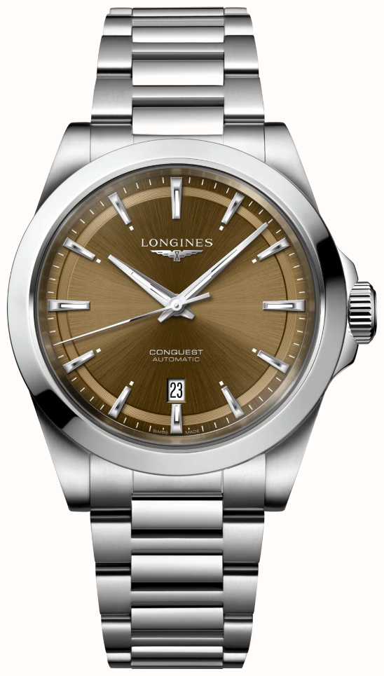 LONGINES Conquest Automatic (41mm) Sunray Brown Dial / Stainless Steel ...