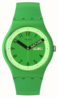 Swatch Proudly Green Green Dial / Green Silicone Strap SO29G704