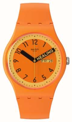 Swatch Proudly Orange Orange Dial / Orange Silicone Strap SO29O700