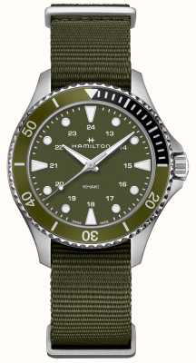 Hamilton Khaki Navy Scuba Quartz (37mm) Green Dial / Green NATO Strap H82241961