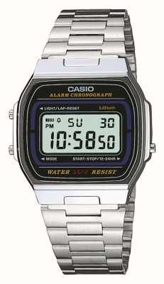 Casio Alarm Chronograph (35mm) Digital Dial / Stainless Steel A164WA-1VES