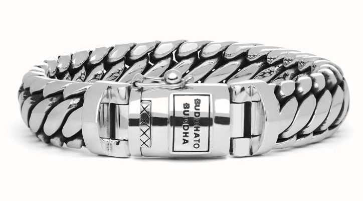 Buddha To Buddha 'Ben Medium' Sterling Silver Handmade Bracelet - 073 - (Size F) 001J010730102