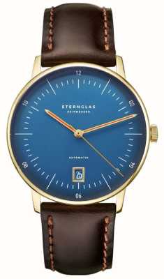 STERNGLAS Naos Automatic Cambridge Limited Edition (38mm) Blue Dial / Brown Leather S02-NAC07-BR01