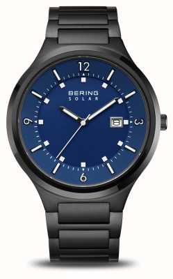 Bering Men's Solar (42mm) Blue Dial / Black Stainless Steel Bracelet 14442-727