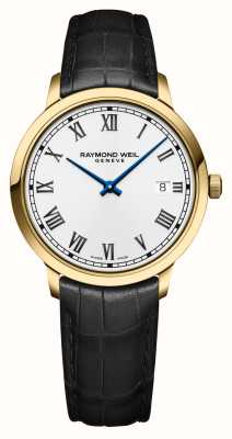 Raymond Weil Toccata Men's Classic (39mm) White Dial / Black Leather Strap 5485-PC-00359
