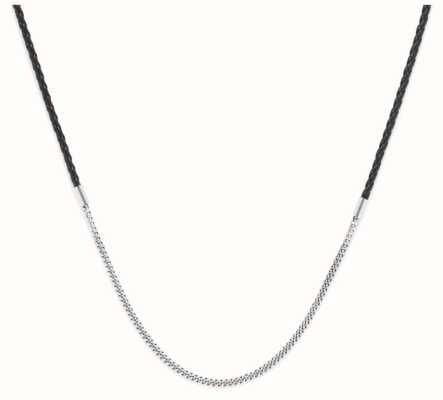 Buddha To Buddha Ketting Essential Mix Silver and Leather Necklace Black 691 60cm - (One Size) 001J046914000