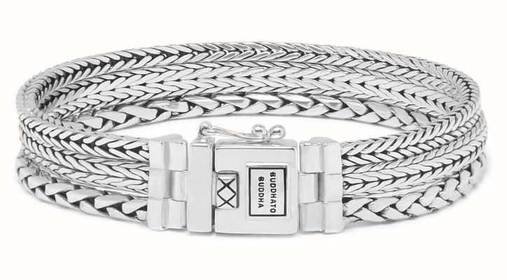 Buddha To Buddha Triple Mini Bracelet Silver J104 - (Size E) 001K011040105