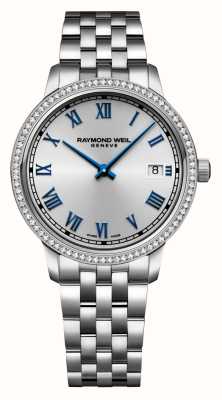 Raymond Weil Women's Toccata (34mm) Silver Dial / Diamond Set / Stainless Steel Bracelet 5385-STS-00653