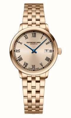 Raymond Weil Women's Toccata (29mm) Rose Gold Dial / Rose Gold PVD Stainless Steel Bracelet 5985-P5-00859