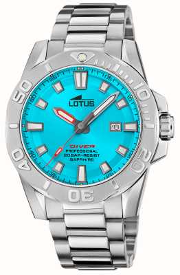 Lotus Men's Diver (44.5mm) Blue Dial / Stainless Steel Bracelet L18926/2