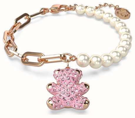 Swarovski Teddy Bracelet Rose Gold-Tone Plated Pink Crystals 5669169