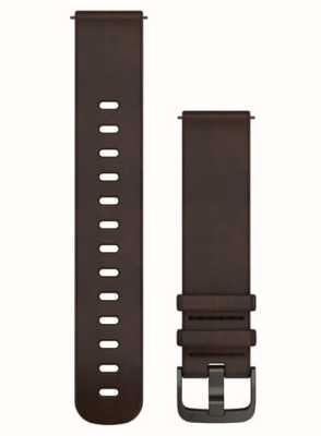 Garmin Quick Release Strap (20mm) Dark Brown Leather / Slate Hardware - Strap Only 010-12932-56