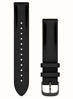 Garmin Quick Release Strap (18mm) Black Leather / Brushed Slate Hardware - Strap Only 010-12932-61