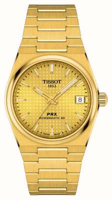 Tissot PRX Powermatic 80 (35mm) Gold Dial / Gold PVD Stainless Steel T1372073302100