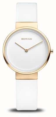 Bering Women's Classic (31mm) White Dial / White Leather Strap 14531-634