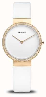 Bering Women's Classic (31mm) White Dial / White Leather Strap 14531-630