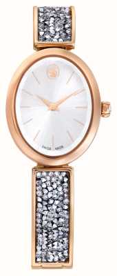 Swarovski Crystal Rock (26mm) Silver Dial / Silver Crystal & Rose Gold PVD Stainless Steel 5656851