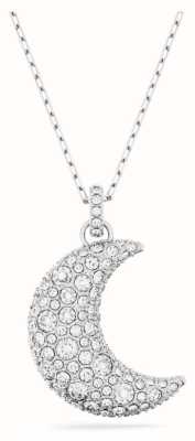 Swarovski Luna Pendant Necklace Rhodium Plated White Crystals 5666181