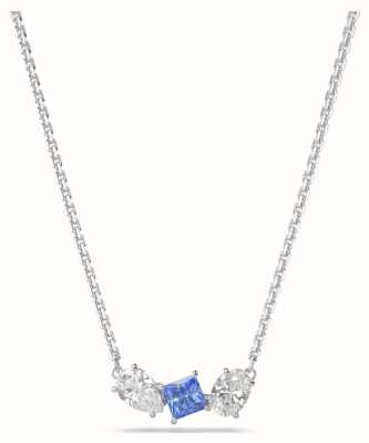 Swarovski Mesmera Pendant Necklace Rhodium Plated Blue and White Crystals 5668276