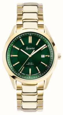 Accurist Everyday Men's (40mm) Green Dial / Gold Ion-Plated Stainless Steel Bracelet 74018
