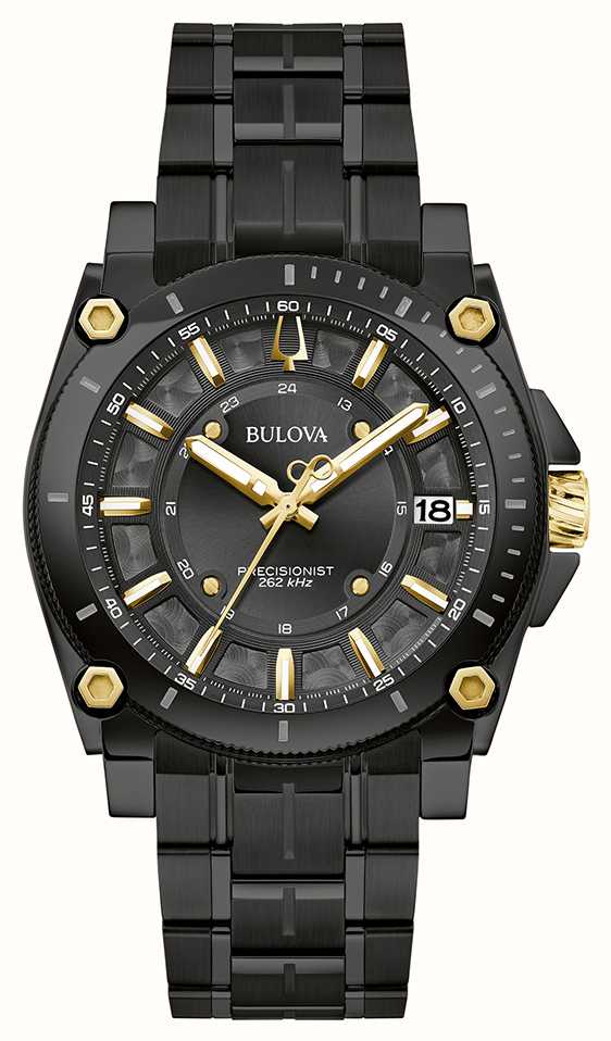 Bulova Men's Icon (40mm) Black Dial / Black Stainless Steel Bracelet ...