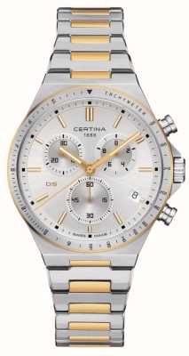 Certina DS-7 Chronograph (41mm) Silver Dial / Two-Tone Stainless Steel Bracelet C0434172203100
