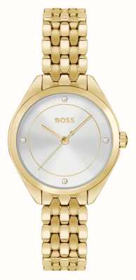 BOSS Mae (24.5mm) Silver Dial / Gold Stainless Steel Bracelet 1502733