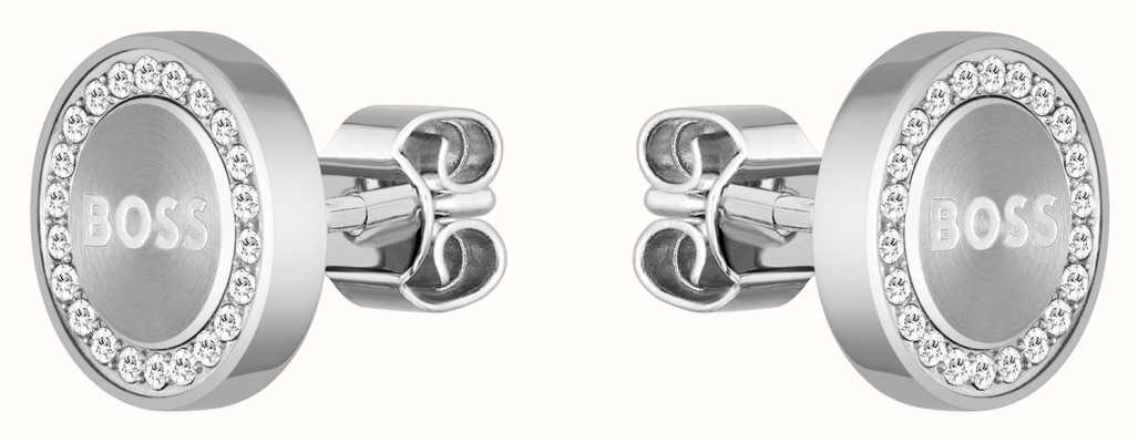 BOSS Jewellery Iona Crystal-Set Stud Earrings Stainless Steel 1580558