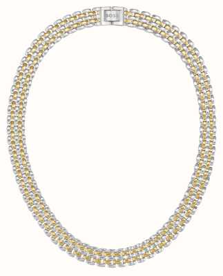 BOSS Jewellery Isla Two Tone Yellow Gold IP and Stainless Steel Multi Link Necklace 1580548