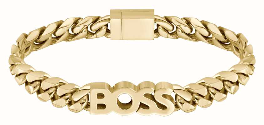 BOSS Jewellery Men's Kassy Gold Tone IP Stainless Steel Bracelet 1580505M