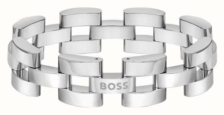 BOSS Jewellery Sway Stainless Steel Chain Logo Bracelet 1580511