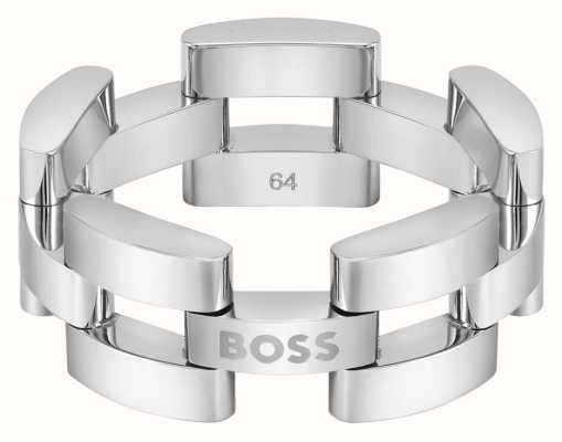 BOSS Jewellery Men's Sway Medium Stainless Steel Ring 1580551M