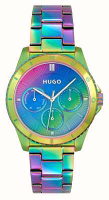 HUGO #dance Women's (36mm) Rainbow Dial / Rainbow Stainless Steel Bracelet 1540160