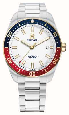 Tommy Hilfiger TH85 Automatic (40mm) White Dial / Stainless Steel Bracelet 1710551