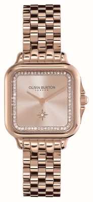 Olivia Burton Soft Square (28mm) Rose Gold / Rose Gold Stainless Steel Bracelet 24000085