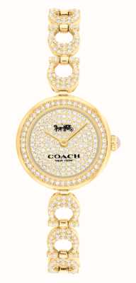 Coach Women's Gracie (23mm) Crystal-Set Dial / Gold-Tone Crystal Stainless Steel Bracelet 14504219