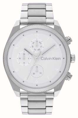 Calvin Klein Impact Men's (44mm) White Dial / Stainless Steel Bracelet 25200356