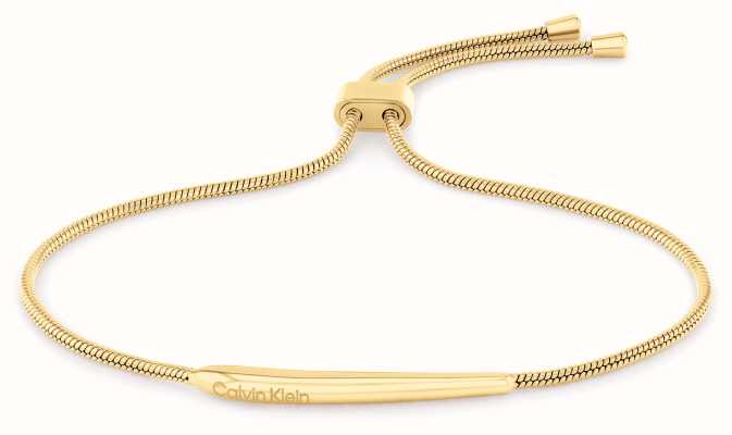 Calvin Klein Elongated Drops Bracelet Gold Tone Stainless Steel 35000342