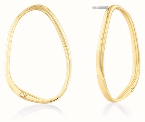 Calvin Klein Women's Elongated Drops Earrings Gold Tone Stainless Steel 35000451