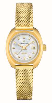 Certina Women's DS-2 Lady Powermatic 80 (27.5mm) Mother-of-Pearl Dial / Gold-Tone Steel Mesh Bracelet C0242073311100