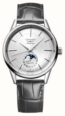 LONGINES Flagship Heritage Classic Moonphase (38.5mm) Silver Dial / Grey Alligator Strap L48154722