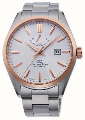 Orient Star Simple Date Mechanical (42mm) White Dial / Stainless Steel RE-AU0401S00B
