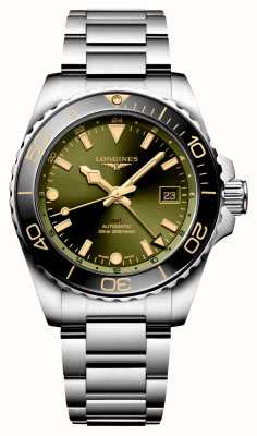 LONGINES HydroConquest GMT (41mm) Sunray Green Dial / Stainless Steel Bracelet L37904066