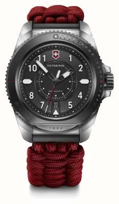 Victorinox Journey 1884 Limited Edition (43mm) Black Dial / Red Paracord + Black Rubber 242016.1