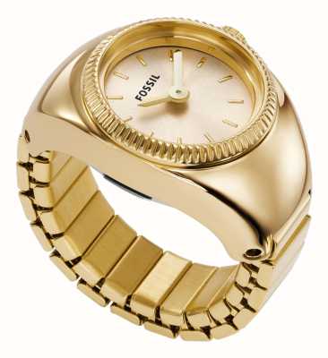 Fossil Ring Watch (15mm) Gold Dial / Gold-Tone Stainless Steel Expansion Band ES5246