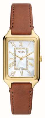 Fossil Raquel (26mm) Mother-of-Pearl Dial / Brown Leather Strap ES5307
